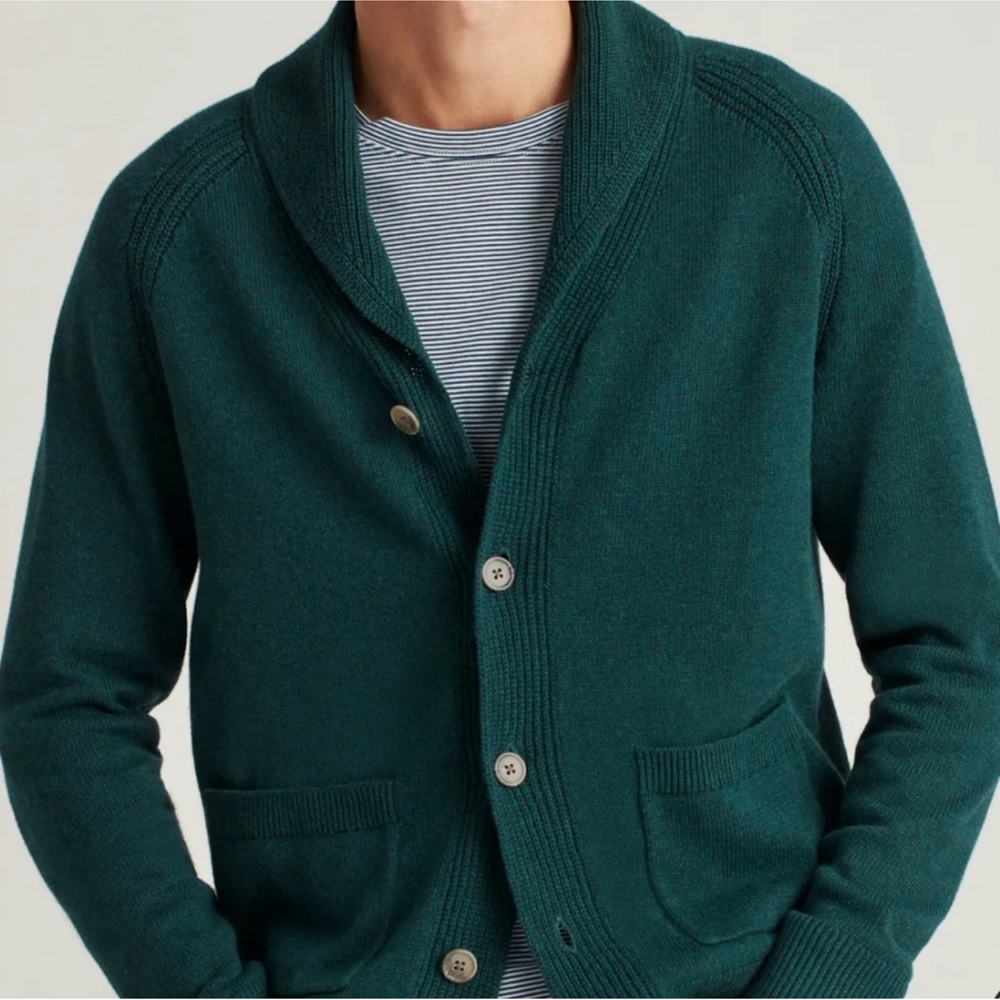 BONOBOS slim Cotton Linen Shawl Cardigan size large